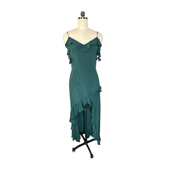REVOLVE X Amanda Uprichard Peony Silk Maxi Dress in Green | Size M - Picture 5 of 10